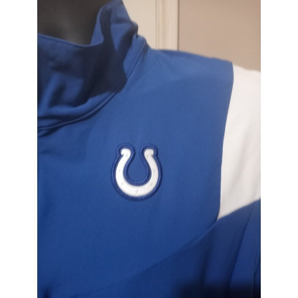 Nike NFL On Field Apparel Small S Men's 1/4 Zip Indianapolis Colts Blue Shirt - Picture 2 of 12